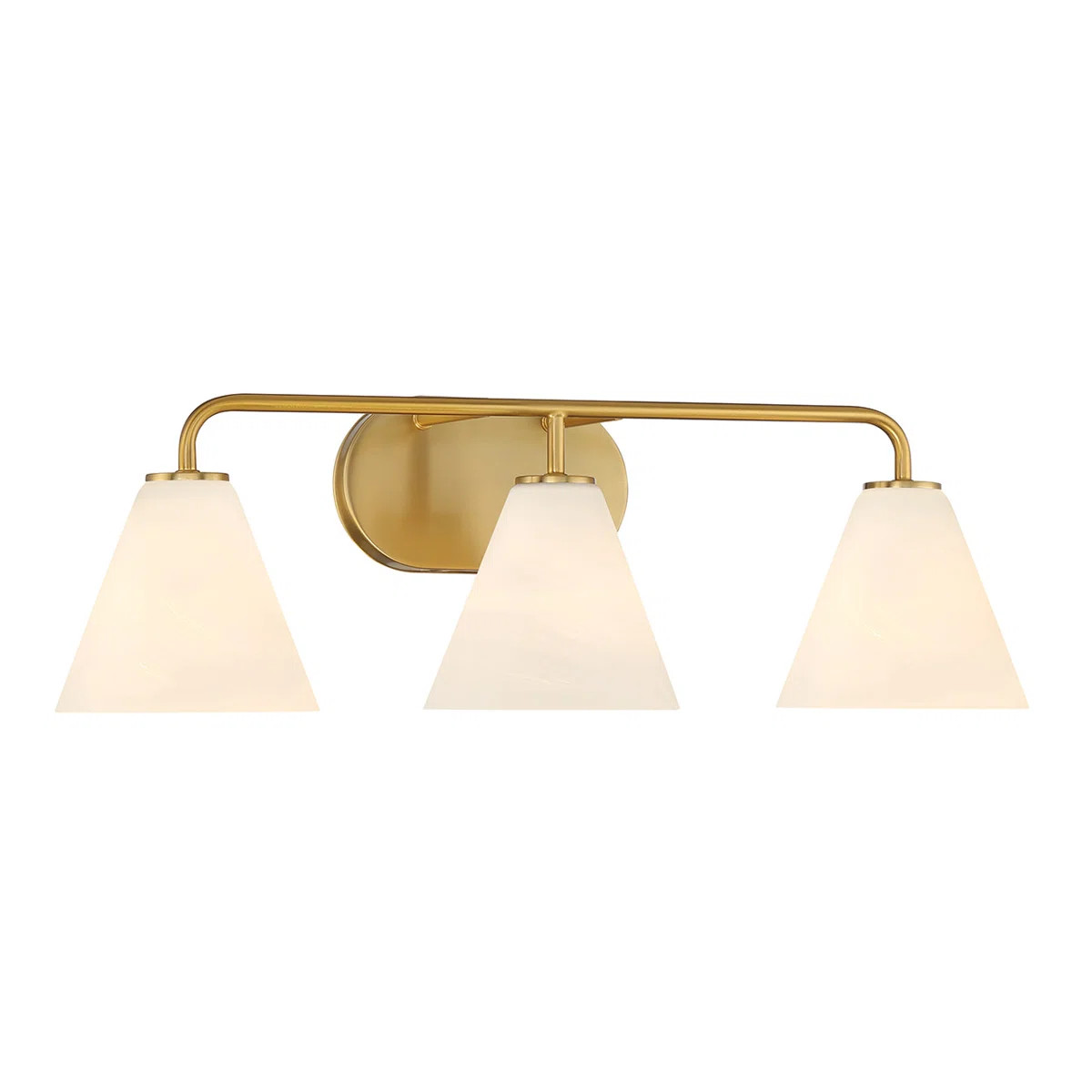Blair 3-Light Bathroom Vanity Light in Warm Brass | Wayfair North America