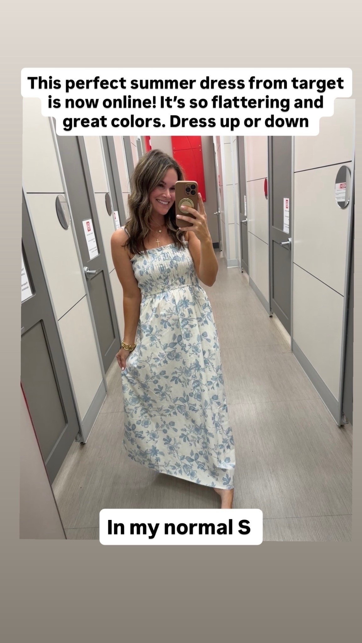 This target dress honestly blew me away. Flattering in all the right places, comfy enough for mom life and cute enough for everything. Throw a denim jacket over now and wear solo in summer spring. Honestly perfect for brunch, shopping events ✨ #targetfashion 

#LTKSaleAlert #LTKootd #LTKOver40