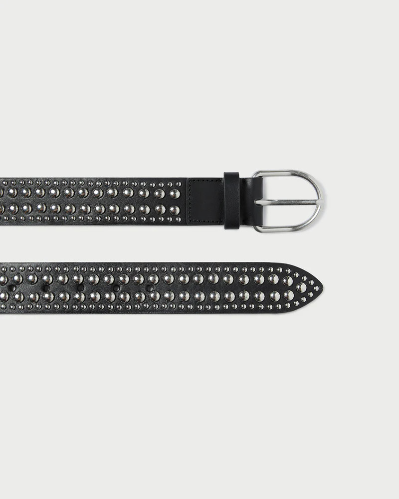 Isaac Black/Silver Studded Belt | Loeffler Randall