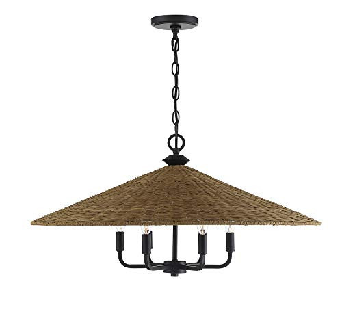 Savoy House 7-7772-6-180 Eman 6-Light Pendant Light in Matte Black (30" W x 15" H) | Amazon (US)