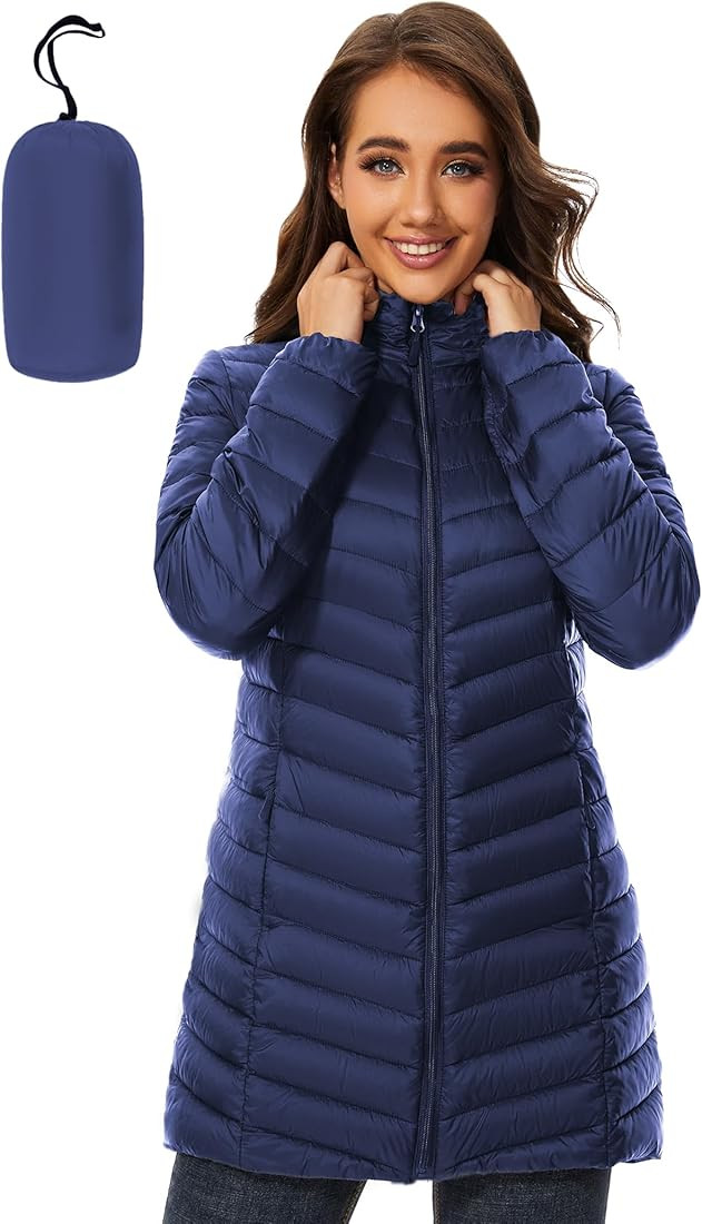 ANOTHER CHOICE Women Puffer Jacket Hooded Warm Lightweight Packable Quilted Puffer Coat Outwear | Amazon (US)