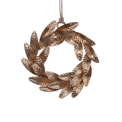 CG Hunter Holiday Collection 5-inch Iron Wreath Ornament, Brass Set-of-4 Christmas Tree Ornaments, Premium Christmas Decorations | Amazon (US)