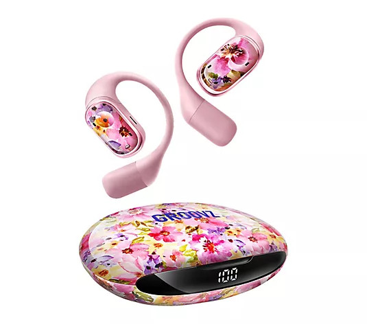 Groovz Plus Open Ear True Wireless Headphones with Charging Case - QVC.com | QVC