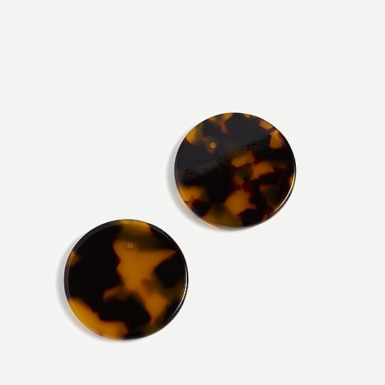 Tortoise disc earrings | J. Crew US