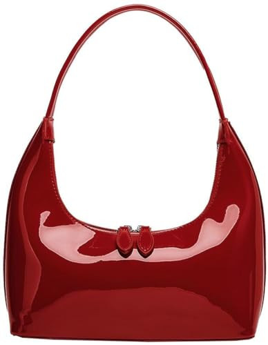 RED Underarm Bag Y2k Chic Purses Pretty Christmas Gift Leather Bag On Fire Sparkly Crossbody Bags for Women Hobo Bag 2024, A-red, One Size | Amazon (CA)