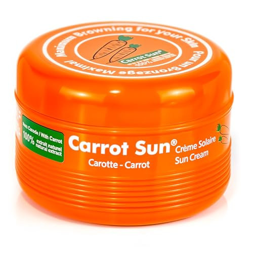 Carrot Sun Tanning Accelerator – 350ml Carotene Intensive Tanning Gel – Natural Extract Sun Cream Tanning Lotion for All Skin Types – Tan Lotion with Carrot Oil for Even Beautiful Skin Coloring - SPF0 | Amazon (US)