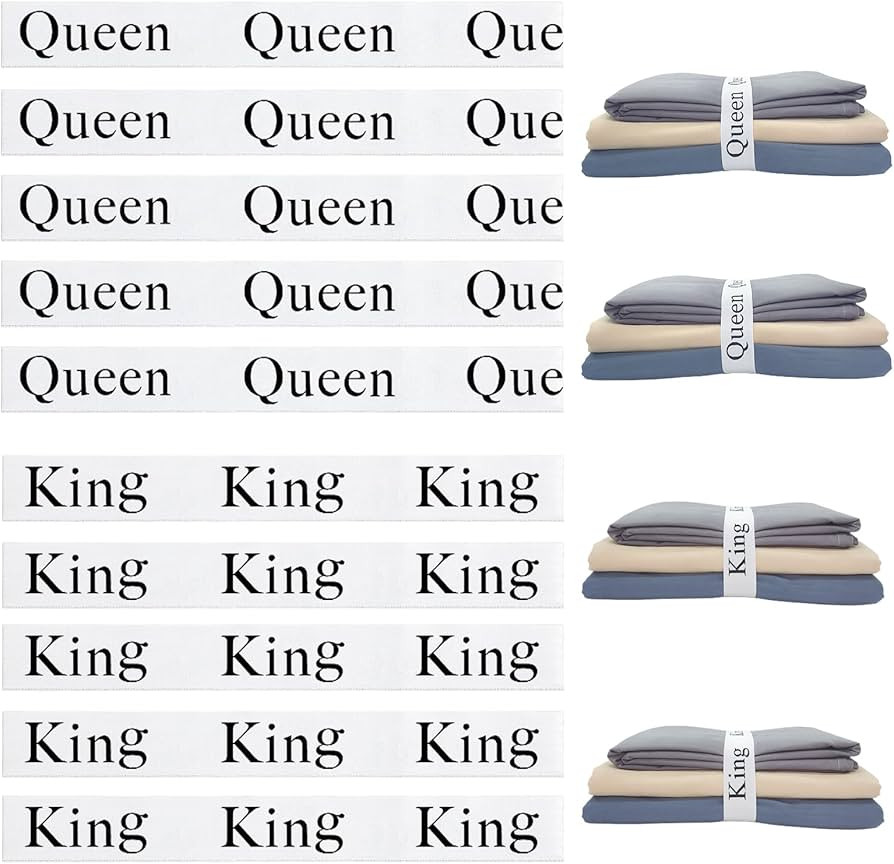 10 Pieces Bed Sheet Organizer Bands, Sheet Organizers and Storage Label Bands, Sheets Organizer f... | Amazon (US)
