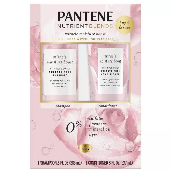 Pantene Rose Water Shampoo and Conditioner Dual Pack- 17.8 fl oz | Target
