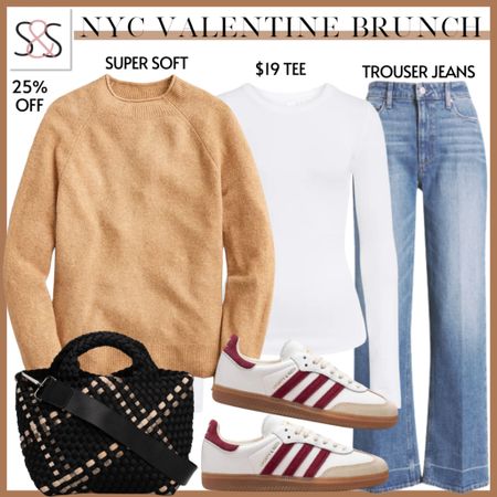 A sweater and trouser jeans is a comfy and polished look for Valentine’s Day. Size down 1.5 sizes (they’re men’s) in these Adidas samba sneakers!

#LTKshoecrush #LTKstyletip #LTKMostLoved