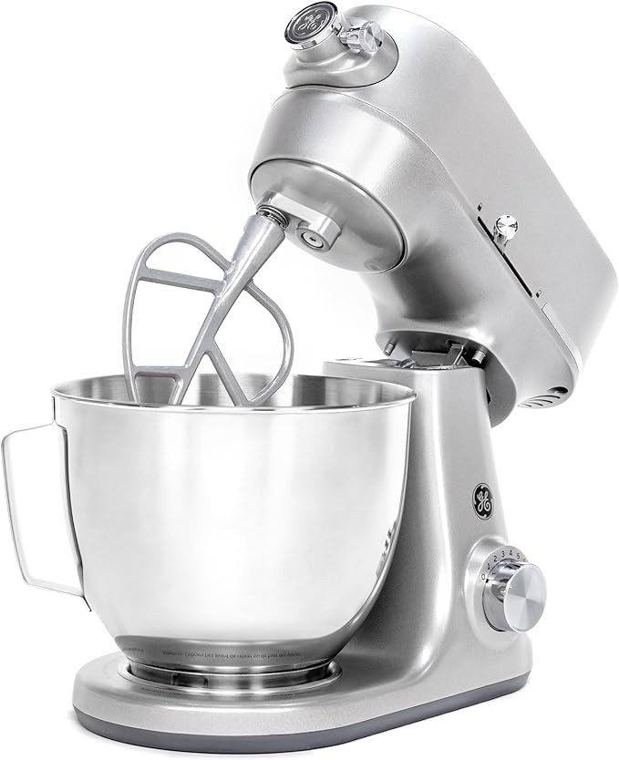 GE Tilt-Head Electric Stand Mixer | 7-Speed, 350-Watt Motor | Includes 5.3-Quart Bowl, Flat Beate... | Amazon (US)