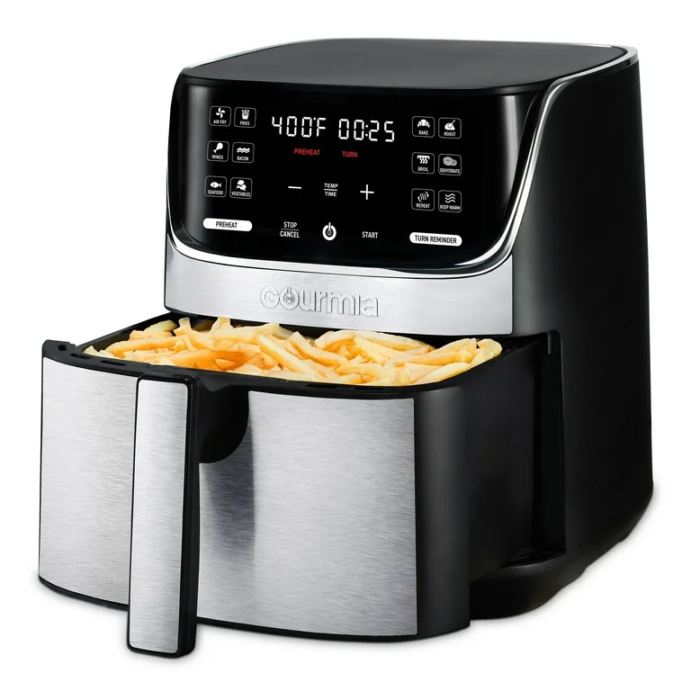 Gourmia 7 QT Digital Air Fryer with 12-One Touch Presets, GAF734, New, 13.5 in | Walmart (US)