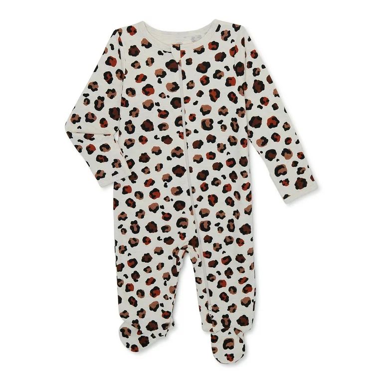 Wonder Nation Baby Boy or Girl Leopard Print Sleep N Play, Sizes 0/3 Months-6/9 Months | Walmart (US)