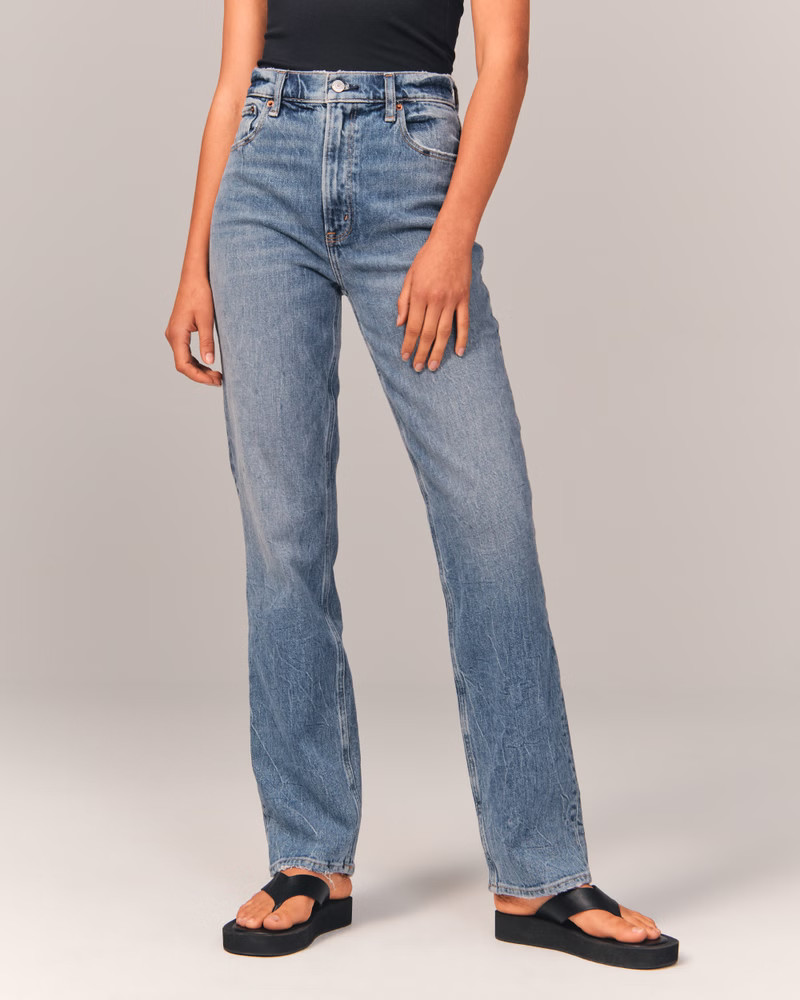 90s Ultra High Rise Straight Jeans | Abercrombie & Fitch (US)