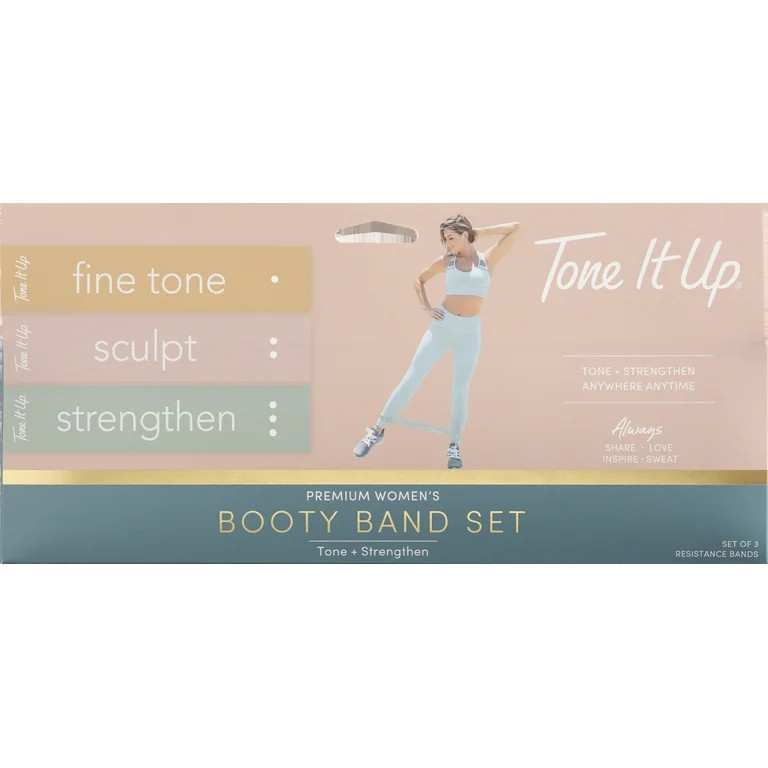 Tone It Up Booty Exercise Bands for Sculpting, Toning, and Strength, Set of 3 - Walmart.com | Walmart (US)