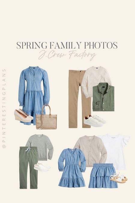 spring family photo outfit idea. I love mixing neutral and denim! 

#LTKSeasonal #LTKkids #LTKfamily