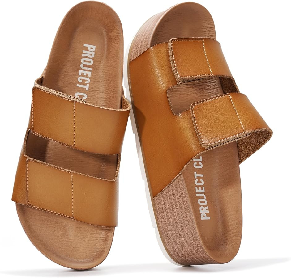 Project Cloud 100% Genuine Leather Platform Sandals Women Footwear-Beach Essentials Summer Wedges... | Amazon (US)