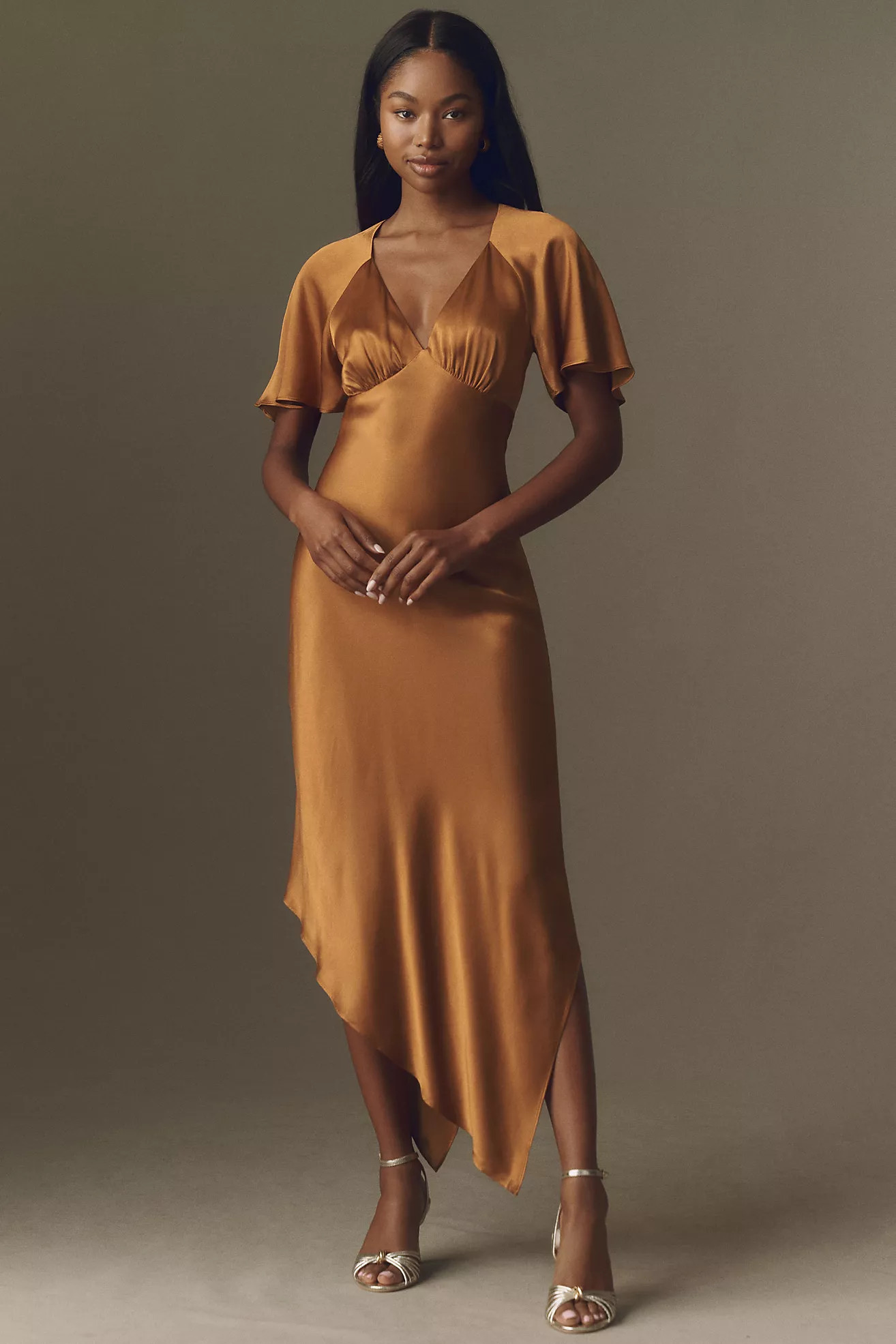 Mare Mare Phoebe Asymmetric Maxi Slip Dress | Anthropologie (US)