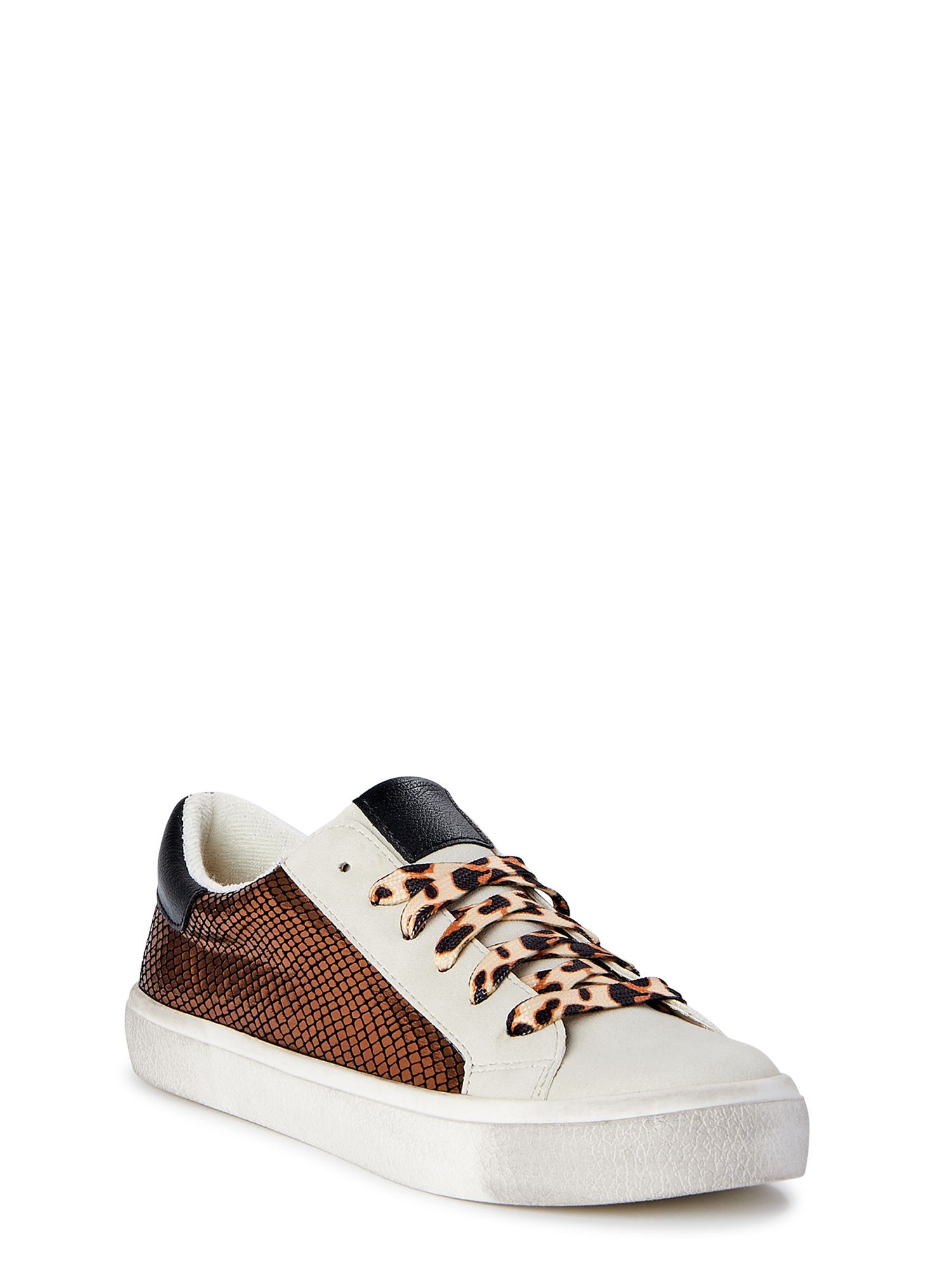 Scoop Women's Metallic Snake-Embossed Sneakers | Walmart (US)