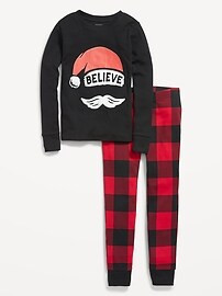 Gender-Neutral Holiday Matching Snug-Fit Pajama Set for Kids | Old Navy (US)