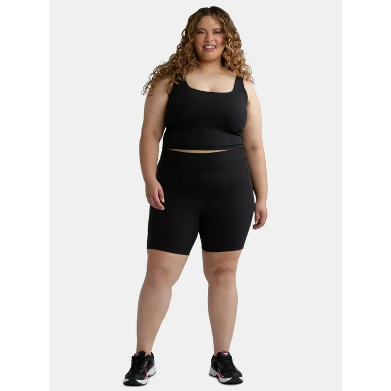Athletic Works Women's and Women's Plus High Rise Bike Shorts, Size XS-4X | Walmart (US)