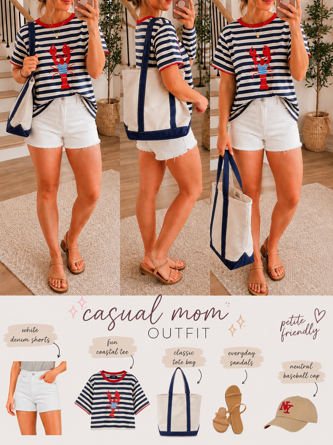 Red white and blue outfit from amazon — lobster nautical tee with white denim shorts, navy and white tote bag, and sandals 






Size 6/8 summer outfit ideas, midsize summer outfit, casual summer style, effortless everyday style, Amazon fashion midsize, petite Amazon fashion, coffee run outfit, SAHM outfits for summer, 4th of July outfit, east coast style, coastal style

#LTKootd #LTKSaleAlert #LTKPetite