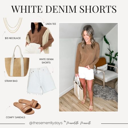 White Denim Shorts Outfit

White denim shorts  Outfit  Spring outfit  Tote bag  Denim Shorts

#LTKstyletip #LTKunder50 #LTKunder100