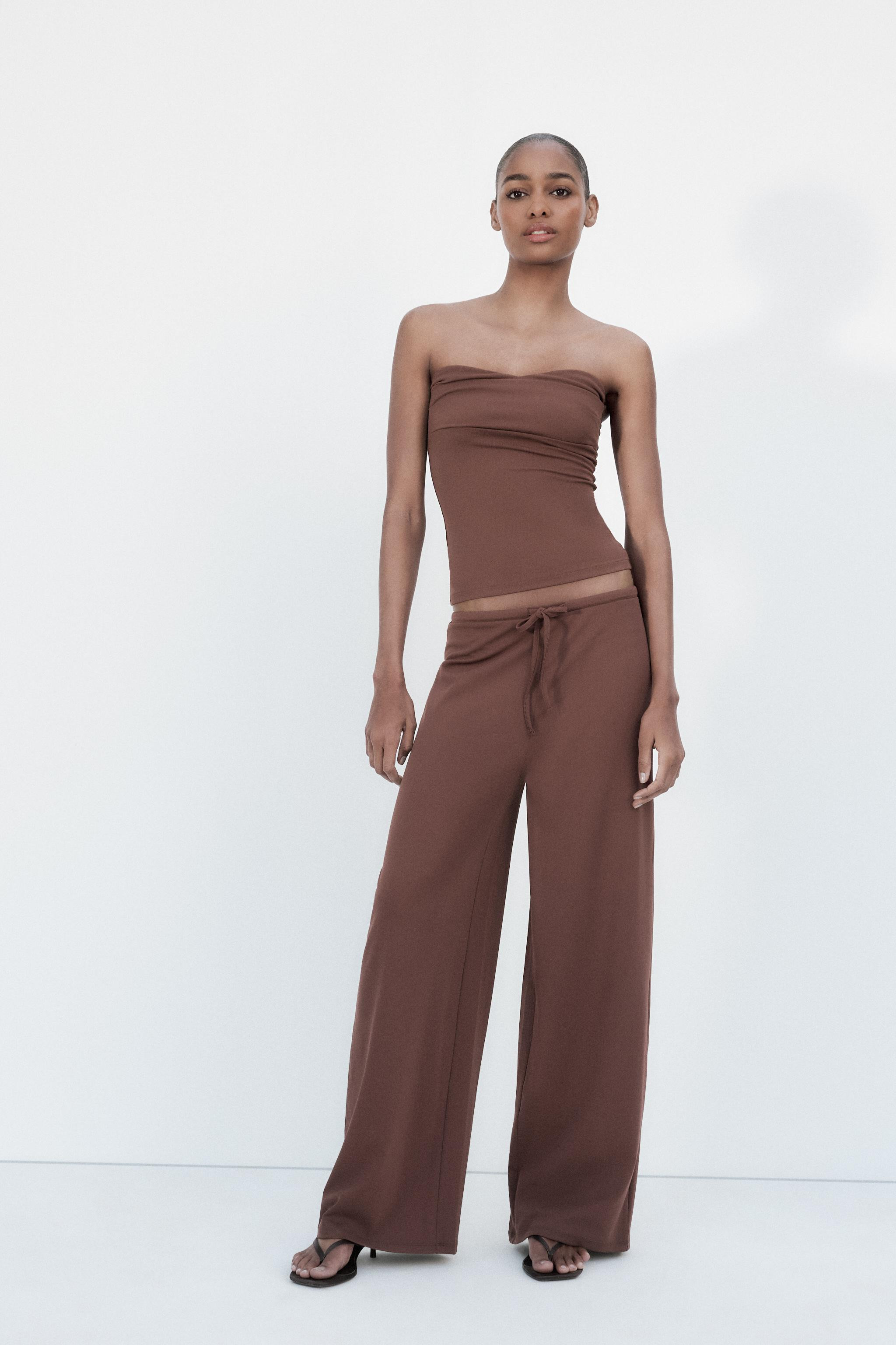 TEXTURED BANDEAU TOP | Zara US