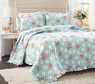 Cottage Core Floral Ruffle Oversized Set F/Q byLush Decor | QVC