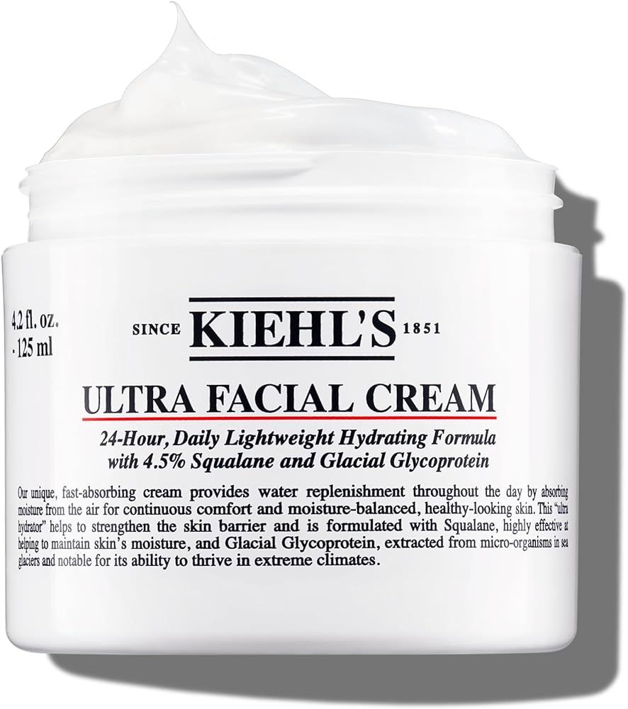 Kiehl's Ultra Facial Cream, with 4.5% Squalane to Strengthen Skin's Moisture Barrier, Skin Feels ... | Amazon (US)
