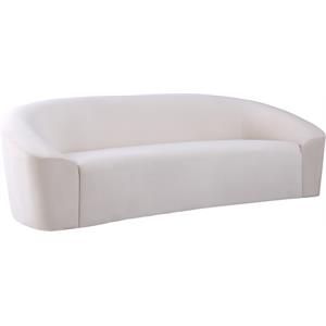 Meridian Furniture Riley Cream Velvet Sofa | Cymax