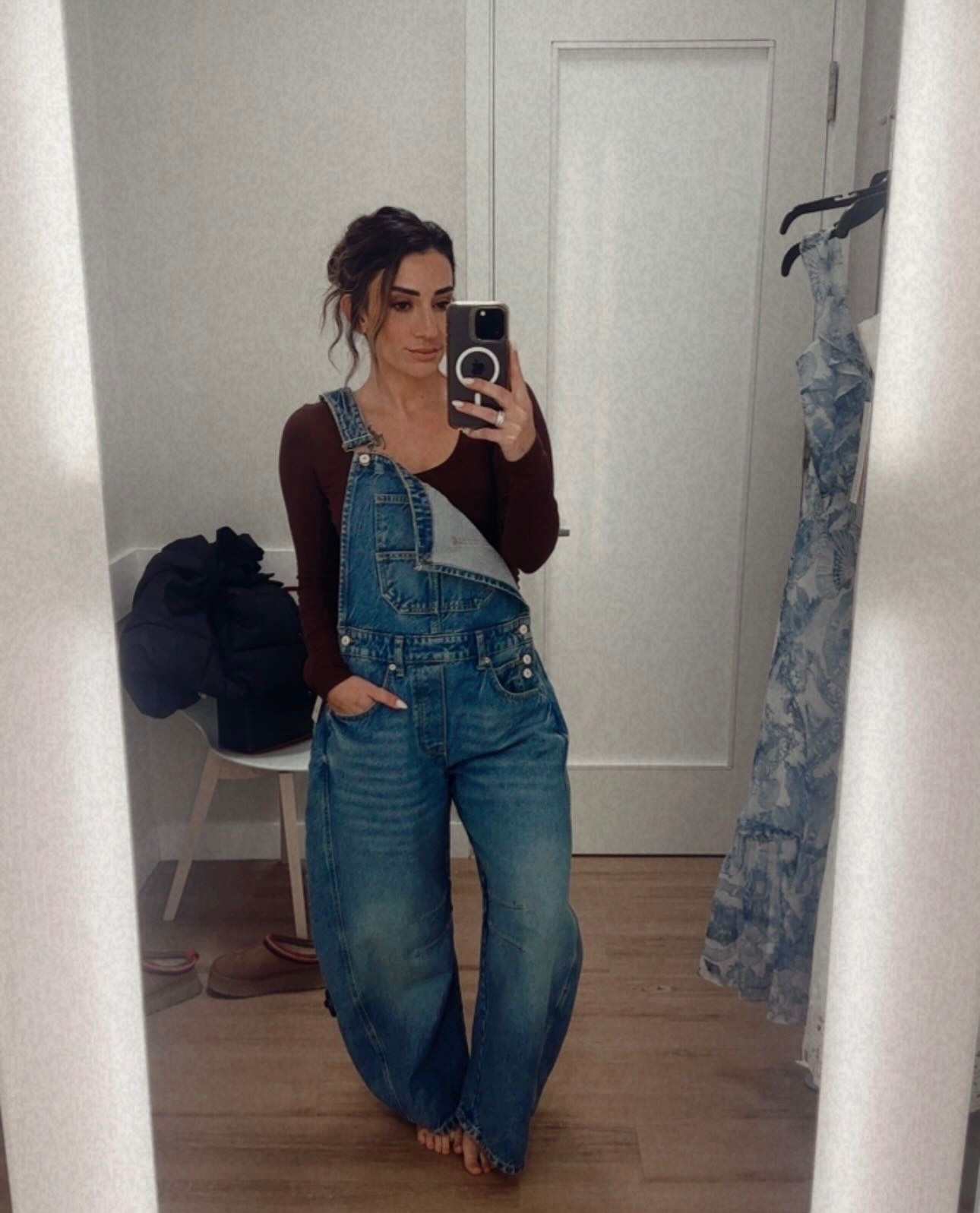The most perfect barrel jean overalls 