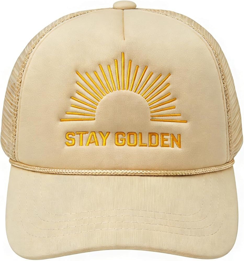 Embroidered Lettering Print Truck Hat Baseball Cap Trucker Mesh Snapback Hat | Amazon (US)