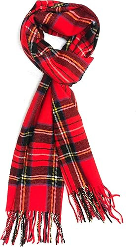 Calvin Olivia 100% Pure Cashmere Feel Scarf Soft Winter Soft Tartan Plaid Nova Scottish Check Mul... | Amazon (US)