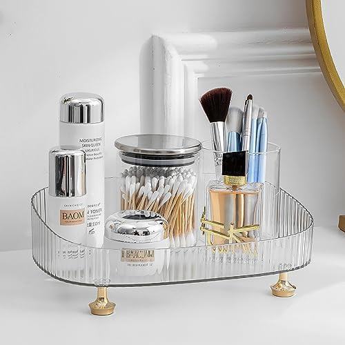 Makeup Perfume Organizer, Perfume Tray, Vanity Tray, Cosmetic Skincare Tray, Countertop Organizer... | Amazon (US)
