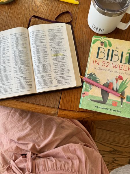 Morning time. 🫶🏼 My favorite Bible in a year devotional, my coffee is still warm thanks to my Yeti mug, and apron because I’m making waffles. 💕 Happy Friday!

#LTKsalealert #LTKfindsunder50 #LTKhome