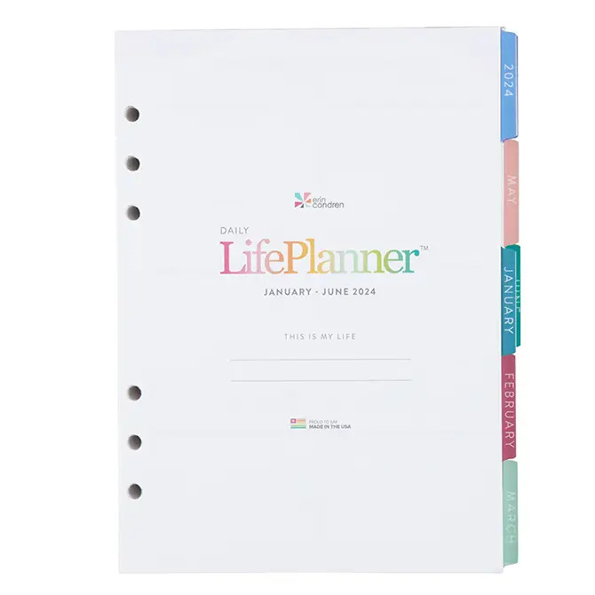 A5 Daily Planning Ring Agenda Inserts | Ring Agenda | Erin Condren