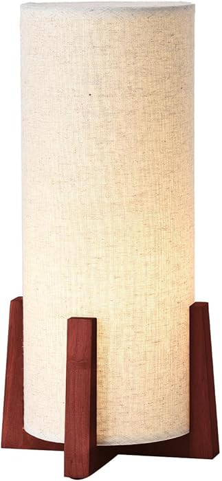 KUNJOULAM Modern Small Table Lamps, Nightstand Lamp with Linen Fabric Shade, 13.97" Cylinder Beds... | Amazon (CA)
