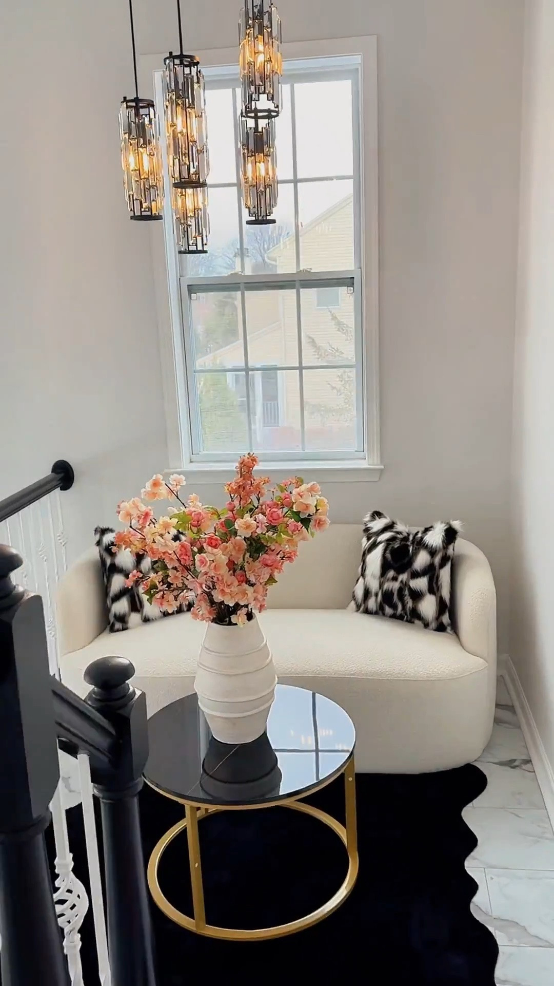 Utilizing this little space in our staircase and adding some decor finds. 
It’s amazing what a simple rug can do to elevate a space💯 
Tap below to shop! Follow me @omabelle for more Fashion, Home & everything inbetween. Glad to have you here!!! 💕😊🙏

Home | Home decor |Entryway decor | Entryway table | console table | Buffet table | Accent table
Pottery barn | Amazon home
Restoration hardware look for less |Luxe for less | Entryway ideas | Foyer table | Foyer decor | Sofa table | Black sofa table | Black console | Black accent table
| Black wooden table |Living room decor | Rugs | Area rug | Neutral rug | Living room family room rug | Sofa sectional | Washable cleanable sofa | Family friendly sofa furniture | Stain resistant fabric sofa | Cloud sofa | Family kid toddler | pet friendly sofa | Coffee table | Livingroom | Home decor | bedding | bedroom | fall decor |  fall porch | dresser | rug | kitchen | dispenser | cutlery set | knives

#LTKHome #LTKvlog #LTKmomlife