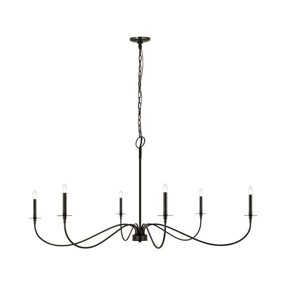 6 Light Chandelier-Matte Black Finish Z-Lite 2301-63Mb | Walmart (US)