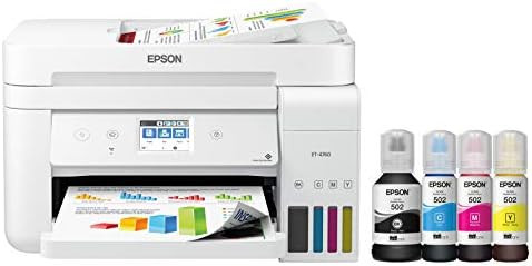 Epson EcoTank ET-4760 Wireless Color All-in-One Cartridge-Free Supertank Printer with Scanner, Co... | Amazon (US)