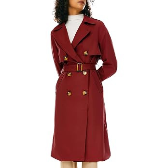 Orolay Women's 3/4 Length Double Breasted Trench Coat Lapel Jacket with Belt | Amazon (US)