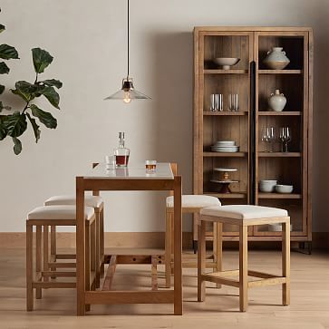 Simple Solid Wood Bar & Counter Stools | West Elm (US)