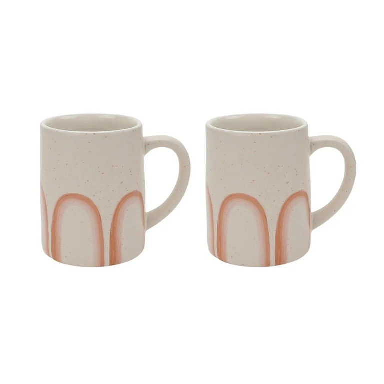 Just Feed Me by Jessie James Decker 2-Piece 18-Ounce Ceramic Mug Set, Rainbow | Walmart (US)