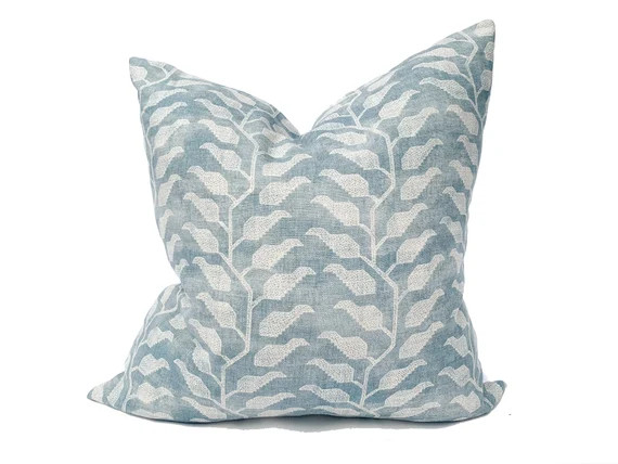 Folio in Lake Distressed Designer Faded Light Blue Linen | Etsy | Etsy (US)