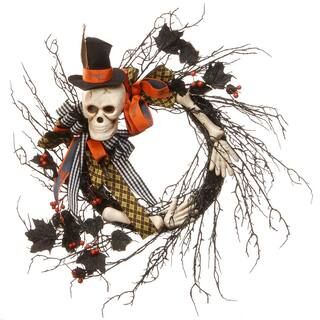 24 in. Wreath Halloween Skeleton | The Home Depot