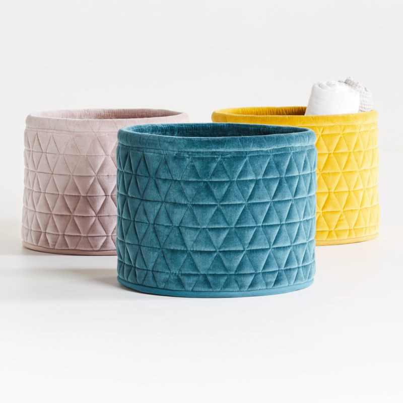 Velvet Storage Bins | Crate & Kids | Crate & Barrel