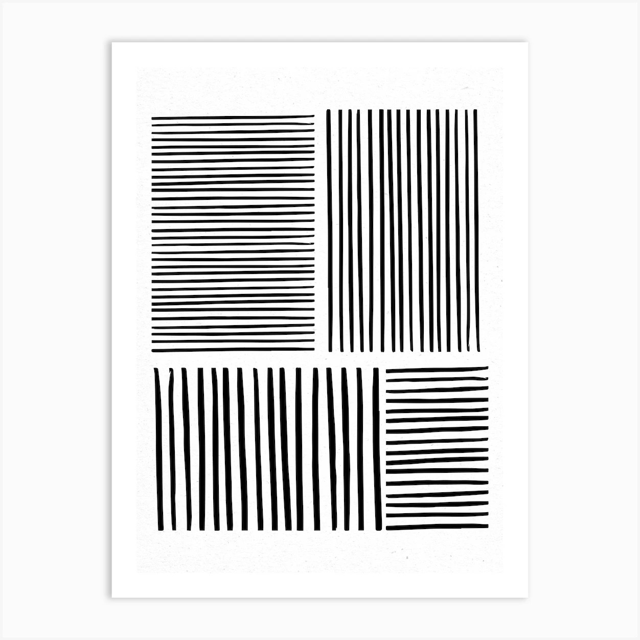 Lines Abstract Mix Art Print | Fy! (UK)
