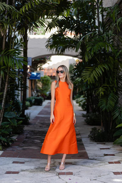 Jane Dress - Tangerine | Julia Amory