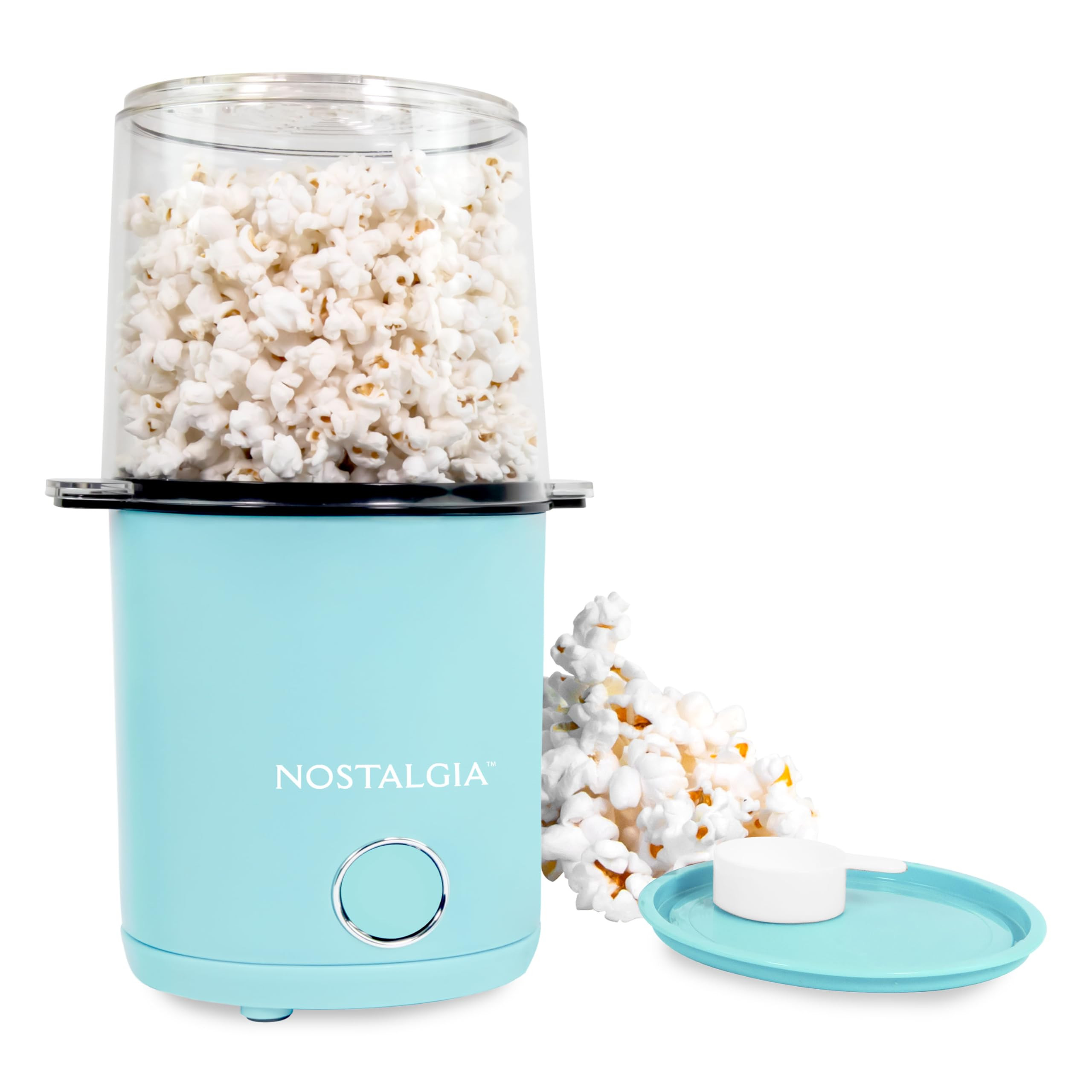 Nostalgia 8-Cup Hot Air Popcorn Maker & Bowl - 2-In-1 Bowl & Lid, 2 oz Measuring Cup - Oil-Free P... | Amazon (US)