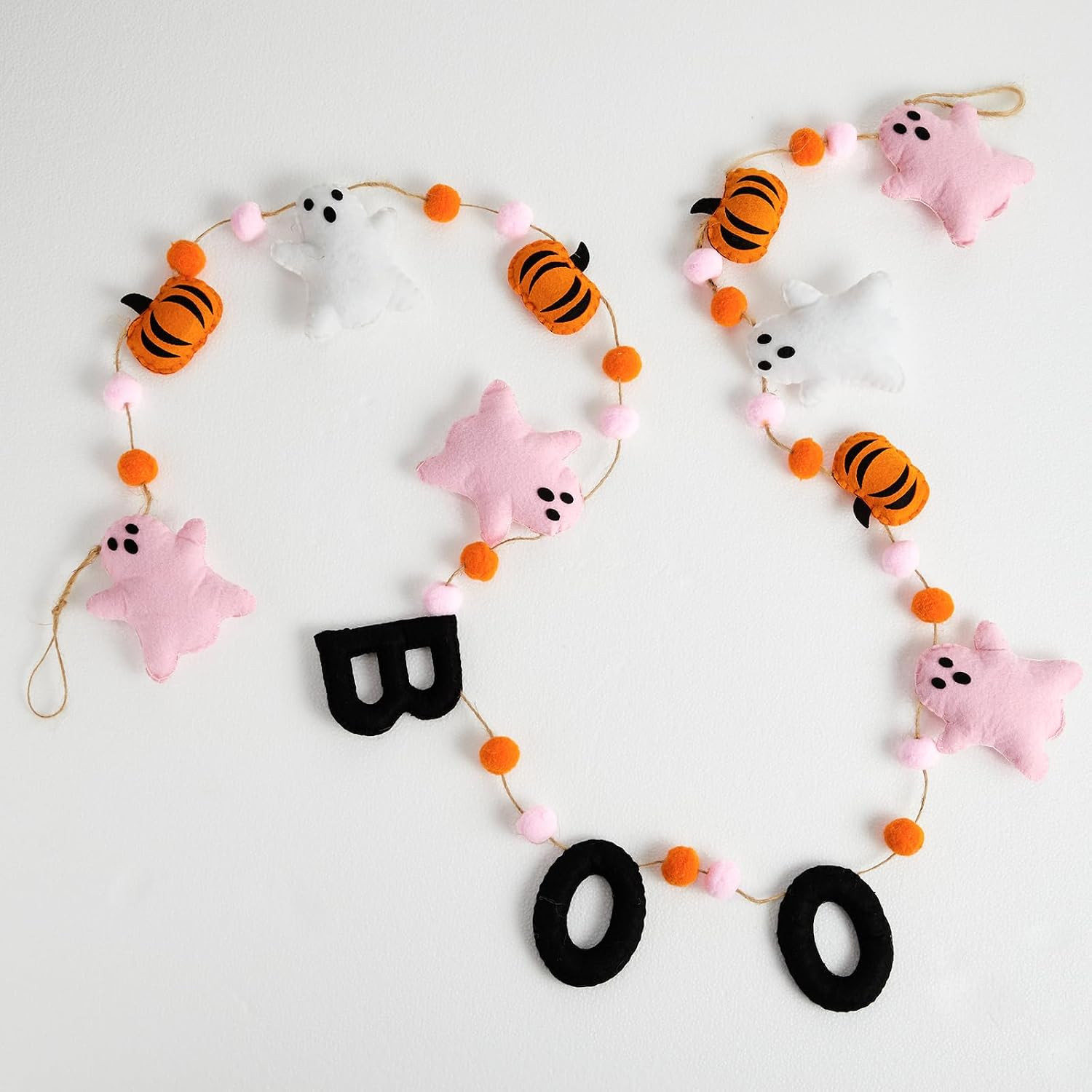 WDS WONDROUS Halloween Garland, Boo Ghost & Pumpkin Decor for Wall Party | Amazon (US)
